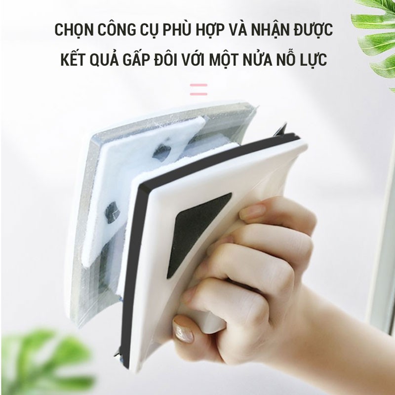 LAU KÍNH HAI MẶT HÚT NAM CHÂM