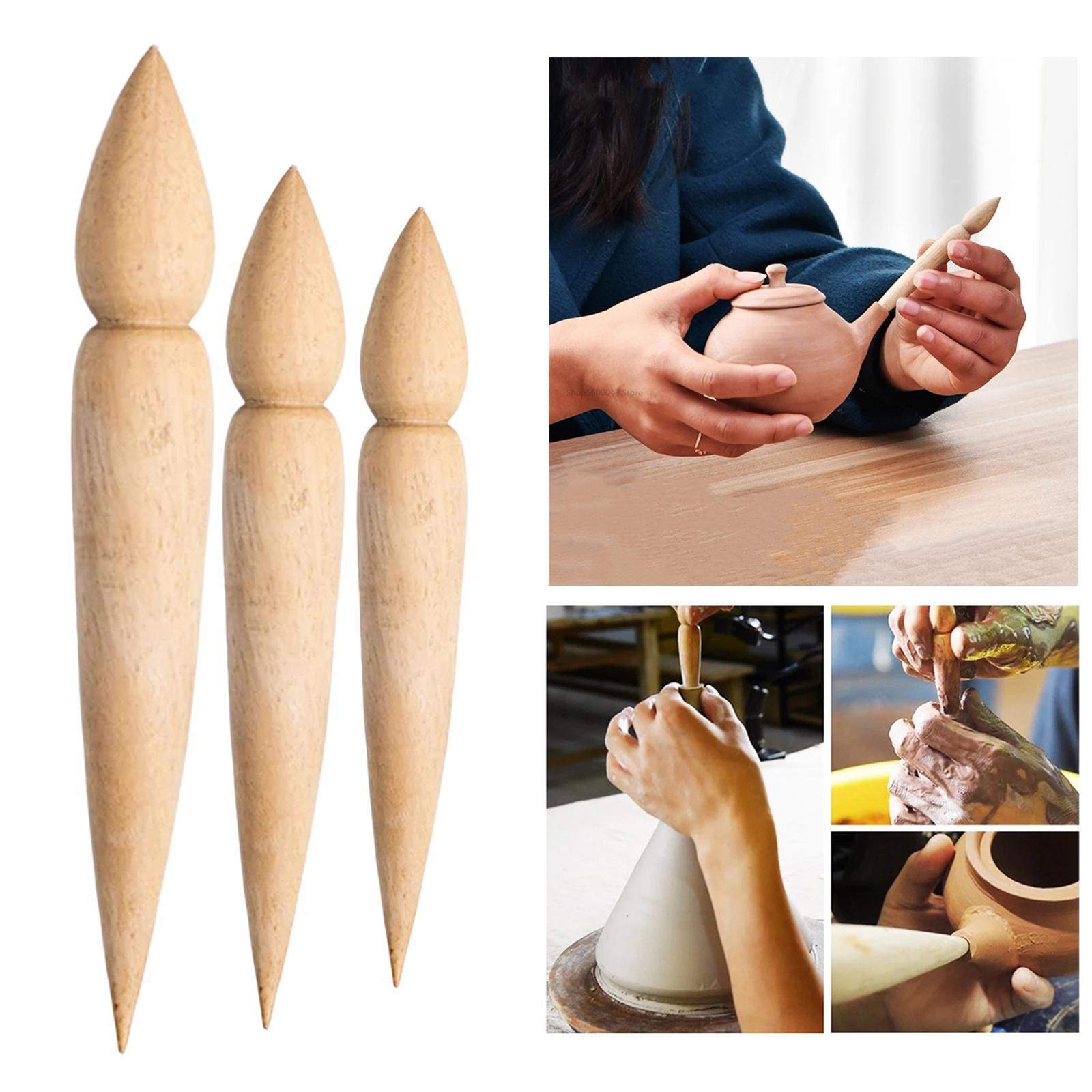 Wooden Punch Artworks Modeling Tool Pot Making Pottery Teapot Spout Maker for Kid Adults