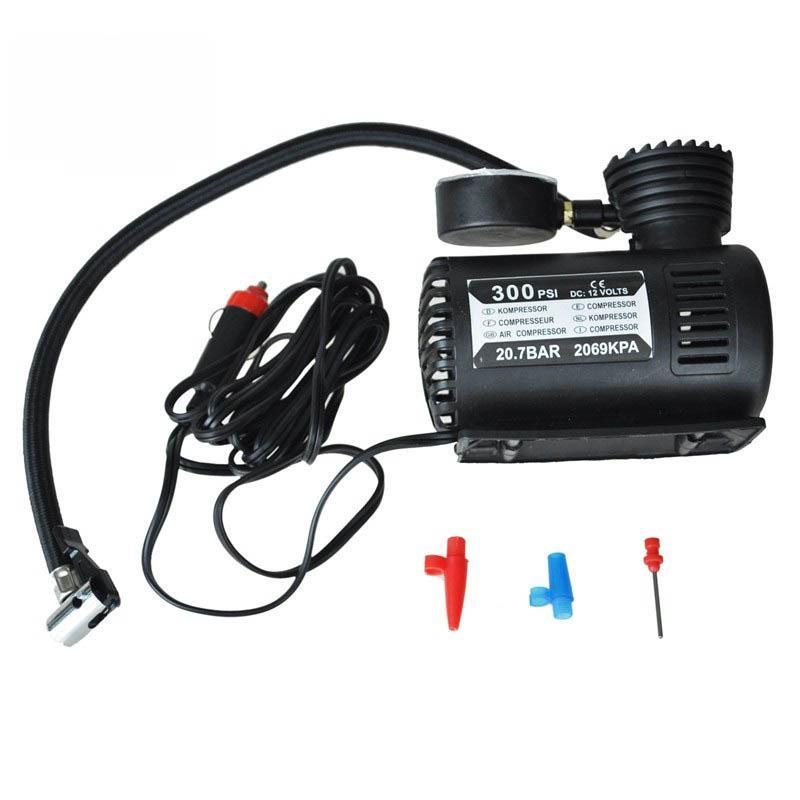 Máy Bơm Lốp Ô Tô / Xe Máy 12V 300Psi Có Đồng Hồ