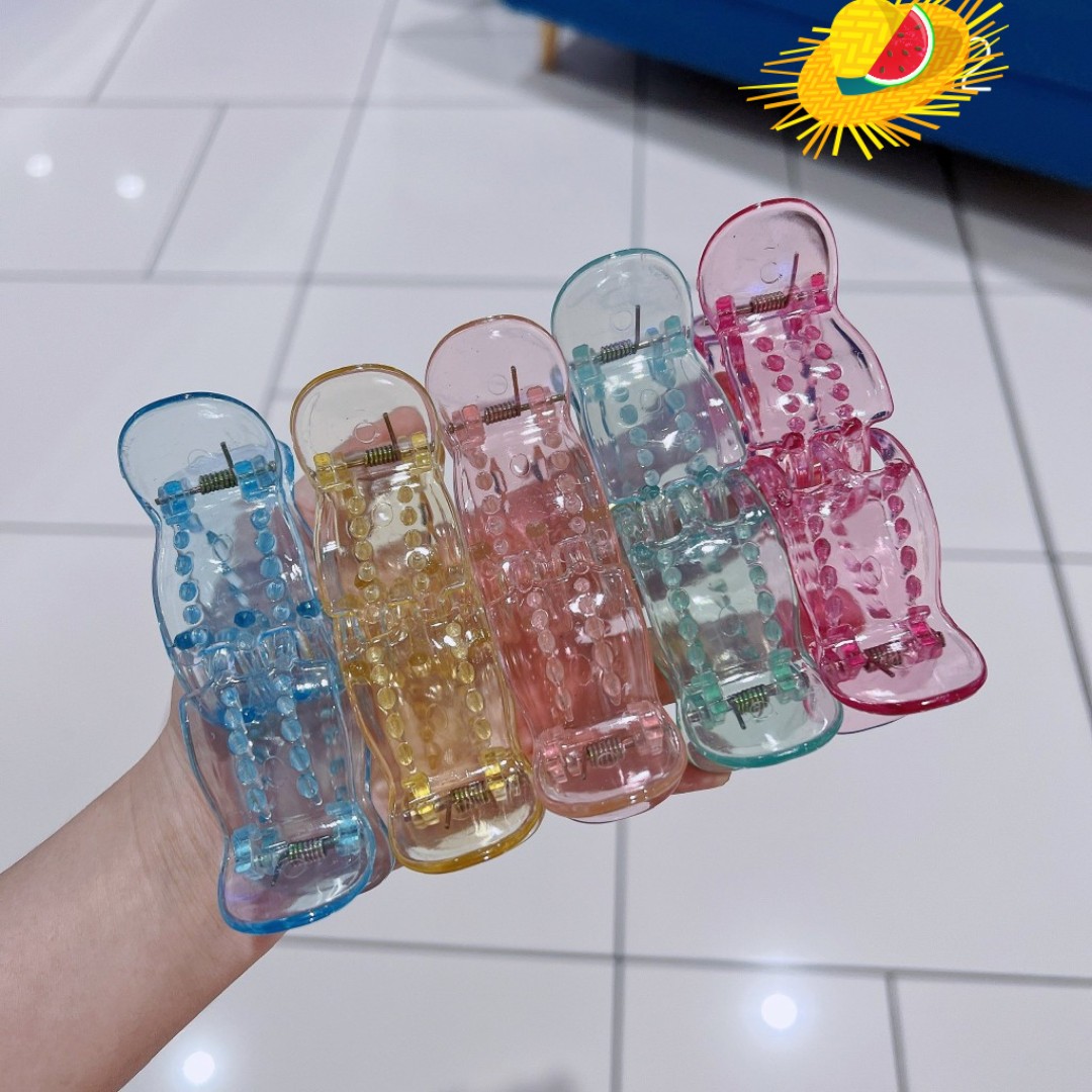 Set 12 kẹp càng cua trong suốt - giao màu ngẫu nhiên