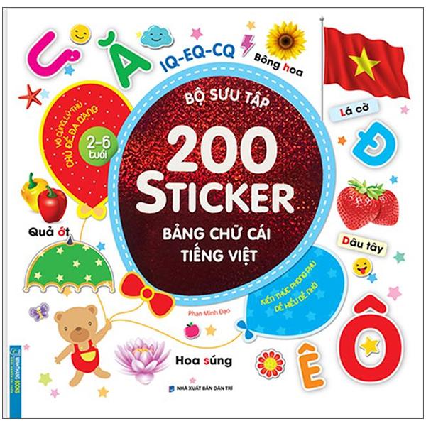 Bộ Sưu Tập 200 Sticker – Bảng Chữ Cái Tiếng Việt Tái Bản 2022