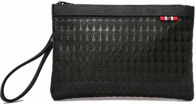 Men's Personality Pu Leather Clutch bag - Black