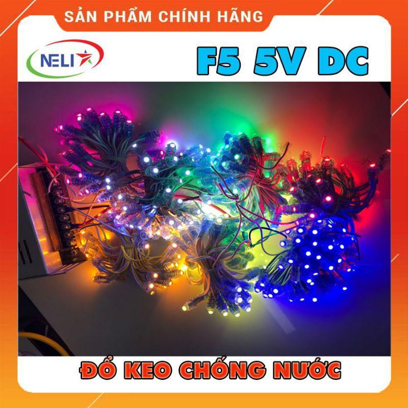 Hàng Hót LED đúc F5 đế 9mm điện áp 5V chống nước tốt.