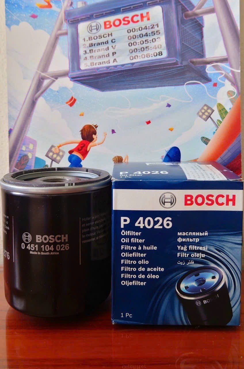 Lọc Dầu Động Cơ / BOSCH / P4026 / Dành Cho Xe MG MG5 1.5 Máy Xăng ZS 1.5 Máy Xăng | Hibu