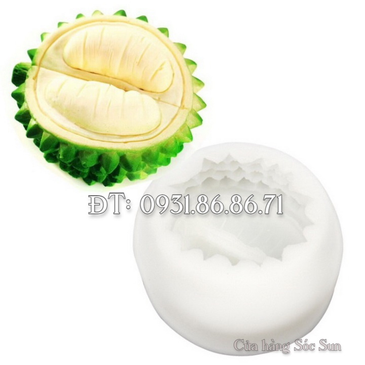 Khuôn silicon trái sầu riêng - Mã số 1617