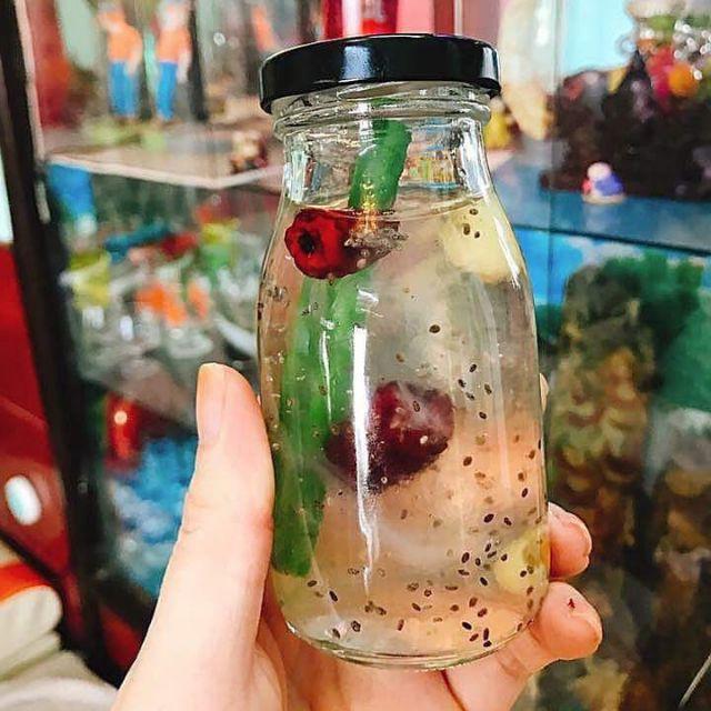 Combo 6 Chai Chai thủy tinh 200ml trơn nắp đen