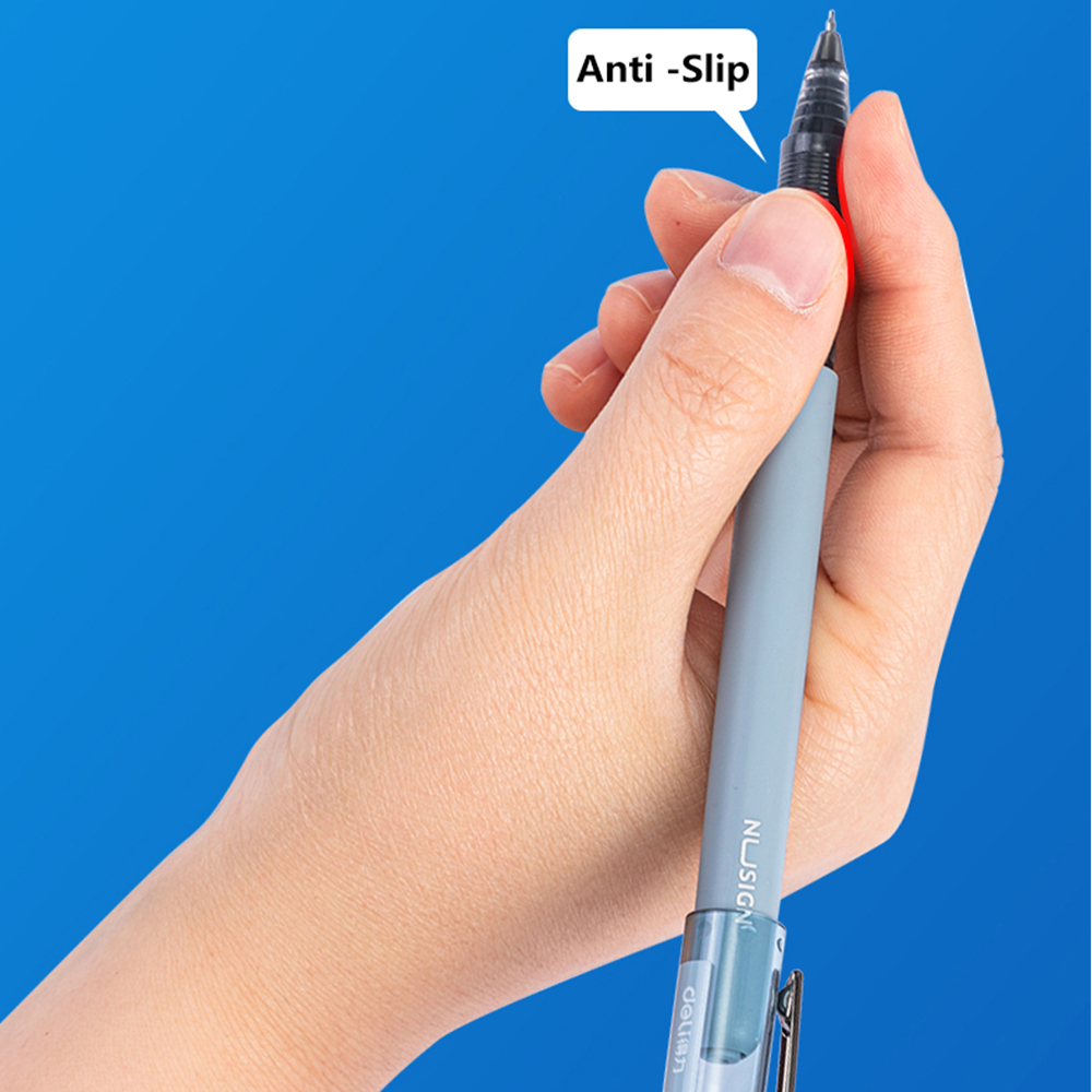 Nusign 0.5mm Neutral Pens Black Ink Smoothly Writing Gel Pen Student Exam Pen With Anti-fall Clip Business Signature Pens Stationery Supplies 12Pcs/Set Writing Pen For Home Office School