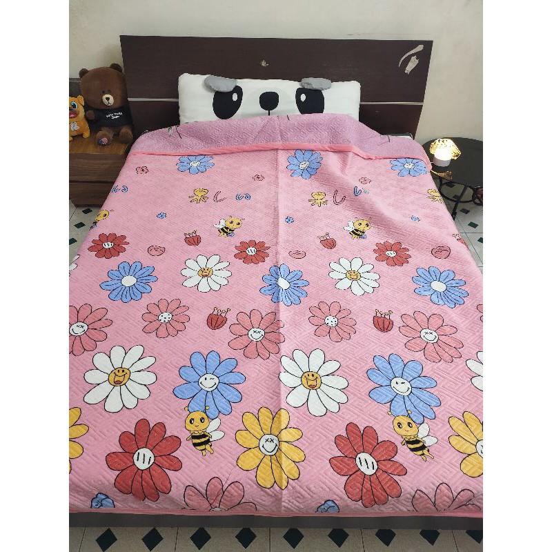CHĂN 1 MẶT NỈ NHUNG, 1 MẶT COTTON 100%