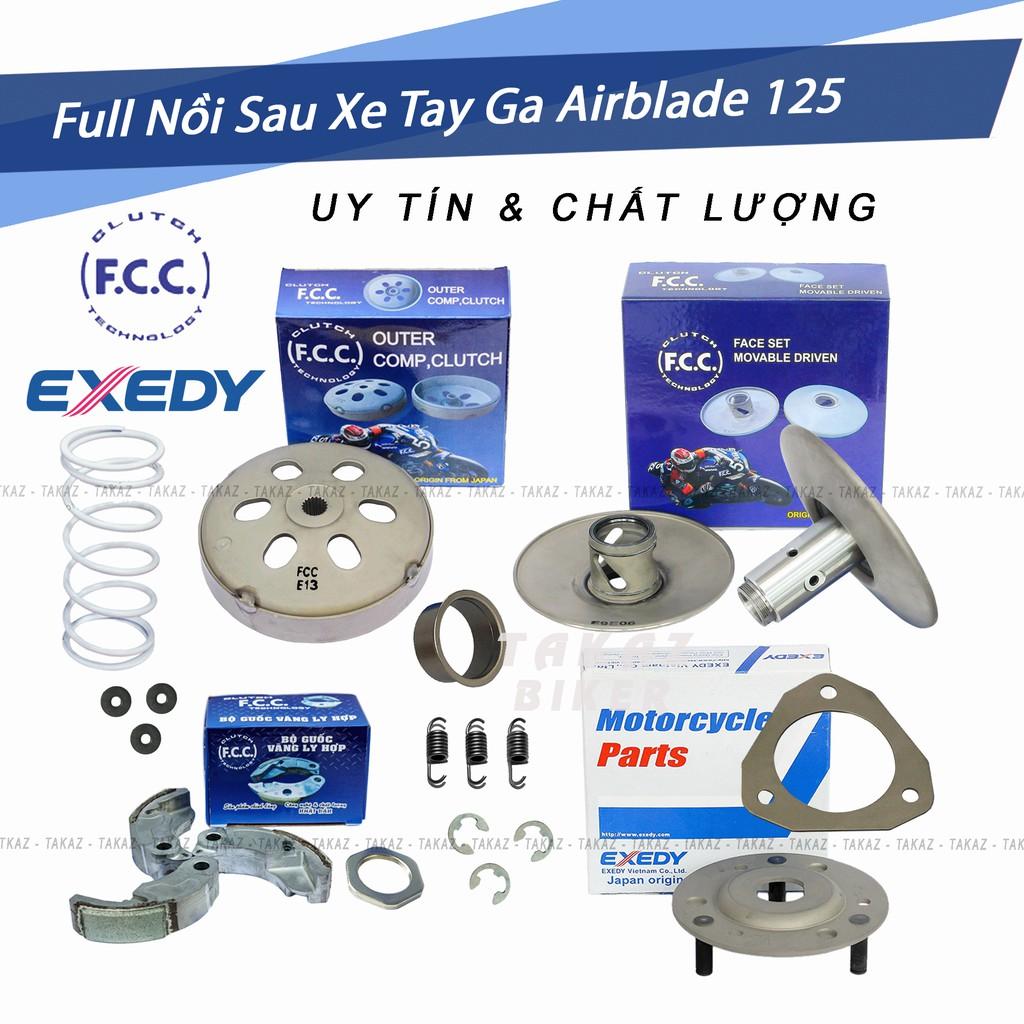 A8 Full Bộ Nồi Sau FCC Xe Airblade125 - PCX Đời 2013 gồm Pulley và Đế Ba Càng hãng FCC
