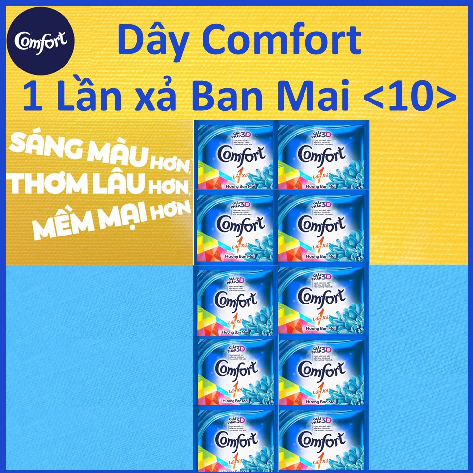 Nước xả vải Comfort 1 lần xả Dây 10 gói