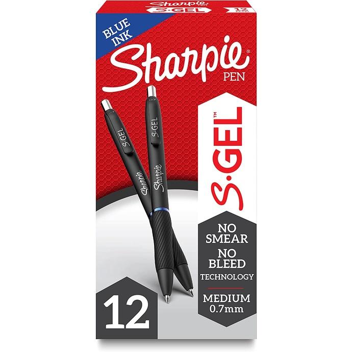 Bút bi nước viết Gel nét siêu đẹp Sharpie S-Gel, Gel Pens, Cỡ ngòi 0.7mm, 1 cây bút màu xanh dương