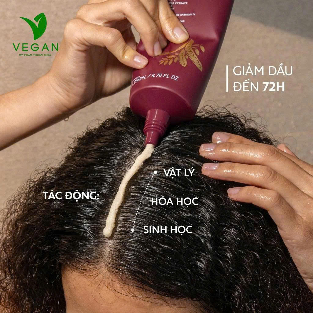 Dầu gội tẩy da chết da dầu từ bồ kết COCOON 200ml VEGAN - thuần chay