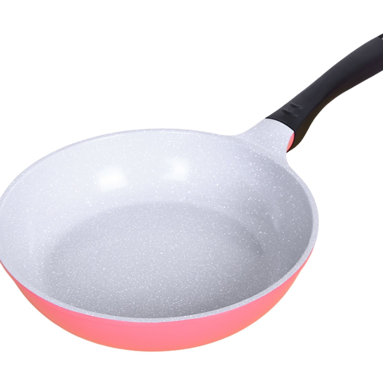 Chảo đúc chống dính men đá ceramic đáy từ Green Cook GCP03-IHP màu hồng công nghệ 7 lớp chống dính Hàn Quốc