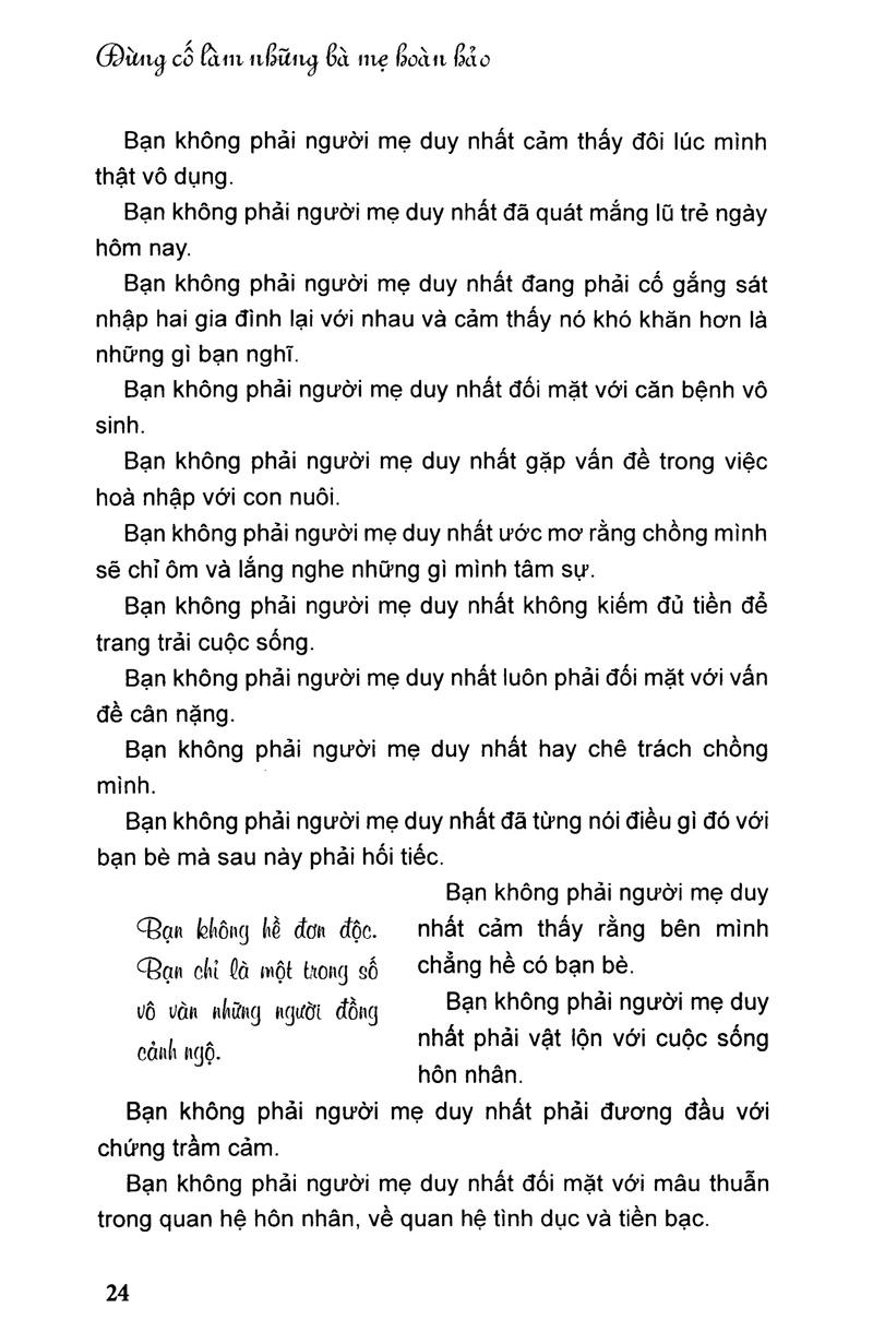 Đừng Cố Làm Những Bà Mẹ Hoàn Hảo