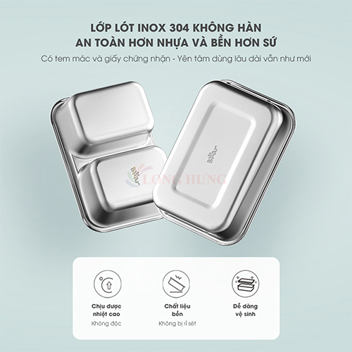 Hộp cơm điện Bear SB-HC12L - Hàng chính hãng