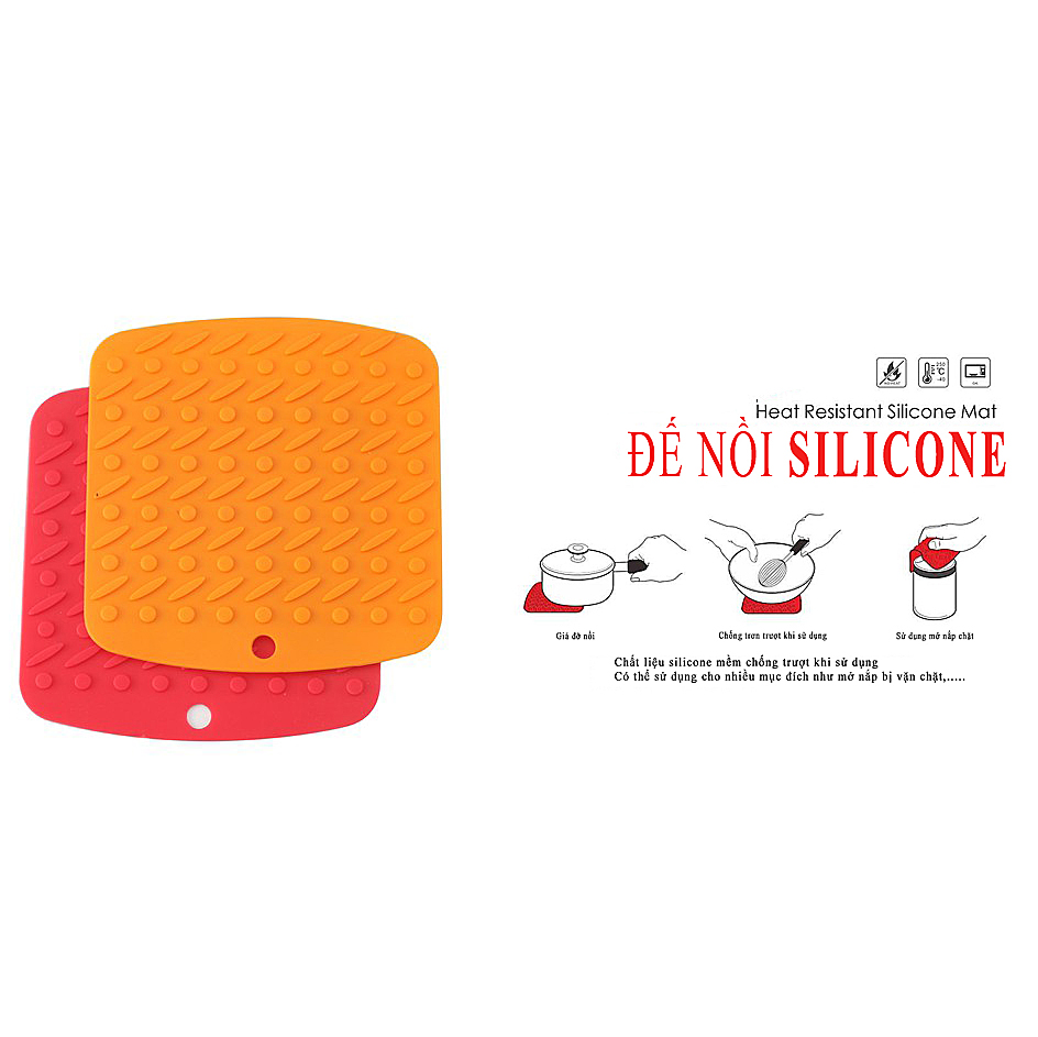 [HÀNG CHÍNH HÃNG]Bộ bắc nồi và miếng lót nồi chảo silicone chịu nhiệt tới 250oC, thân thiện môi trường GGOMi Hàn Quốc