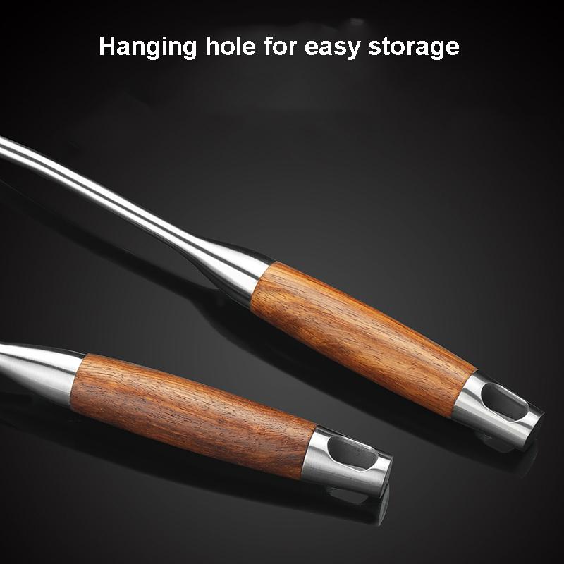 Thép Không Gỉ 304 Nhện Lưới Lọc Skimmer Cho Nấu Ăn Và Chiên, Dây Mì Ống Lọc Có Tay Cầm Bằng Gỗ, Đồ Dùng Nhà Bếp