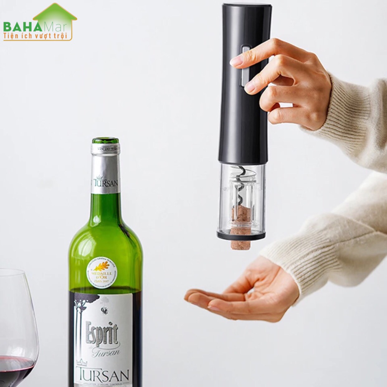 BỘ DỤNG CỤ MỞ VANG BẰNG ĐIỆN - MỞ NÚT CHAI HÚT CHÂN KHÔNG ĐẢM BẢO BAHAMAR Mở nhanh trong vài giây là ngoài sức tưởng tượng với hệ thống điện Áp dụn