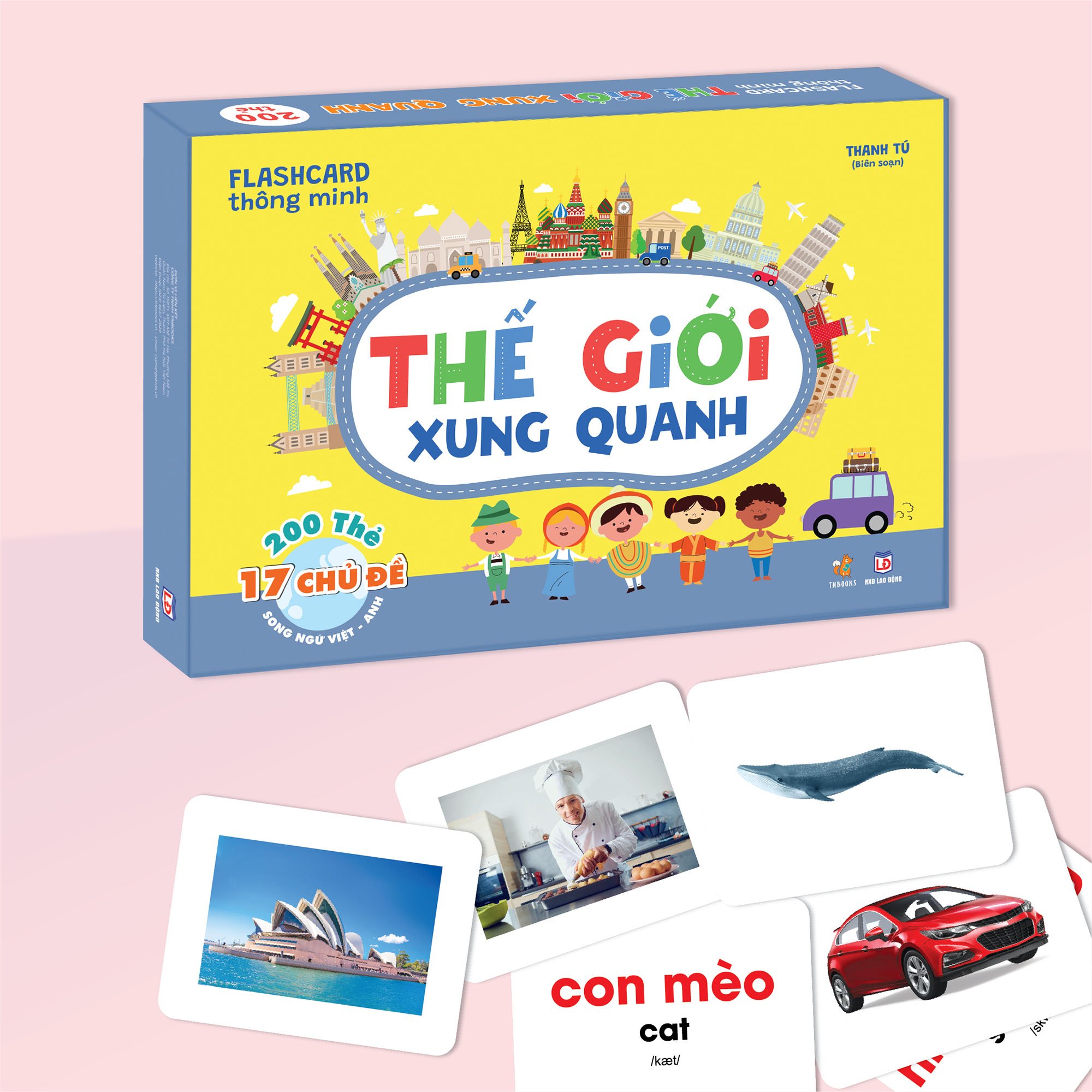 Flashcard cho bé - Bộ 200 thẻ học thông minh Glenn Doman Thế Giới Xung Quanh  - Song ngữ