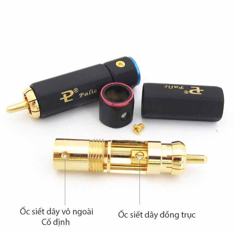 Jack av hoa sen PALIC khoá mạ va`ng - Rắc AV Palic - rắc av hoa sen