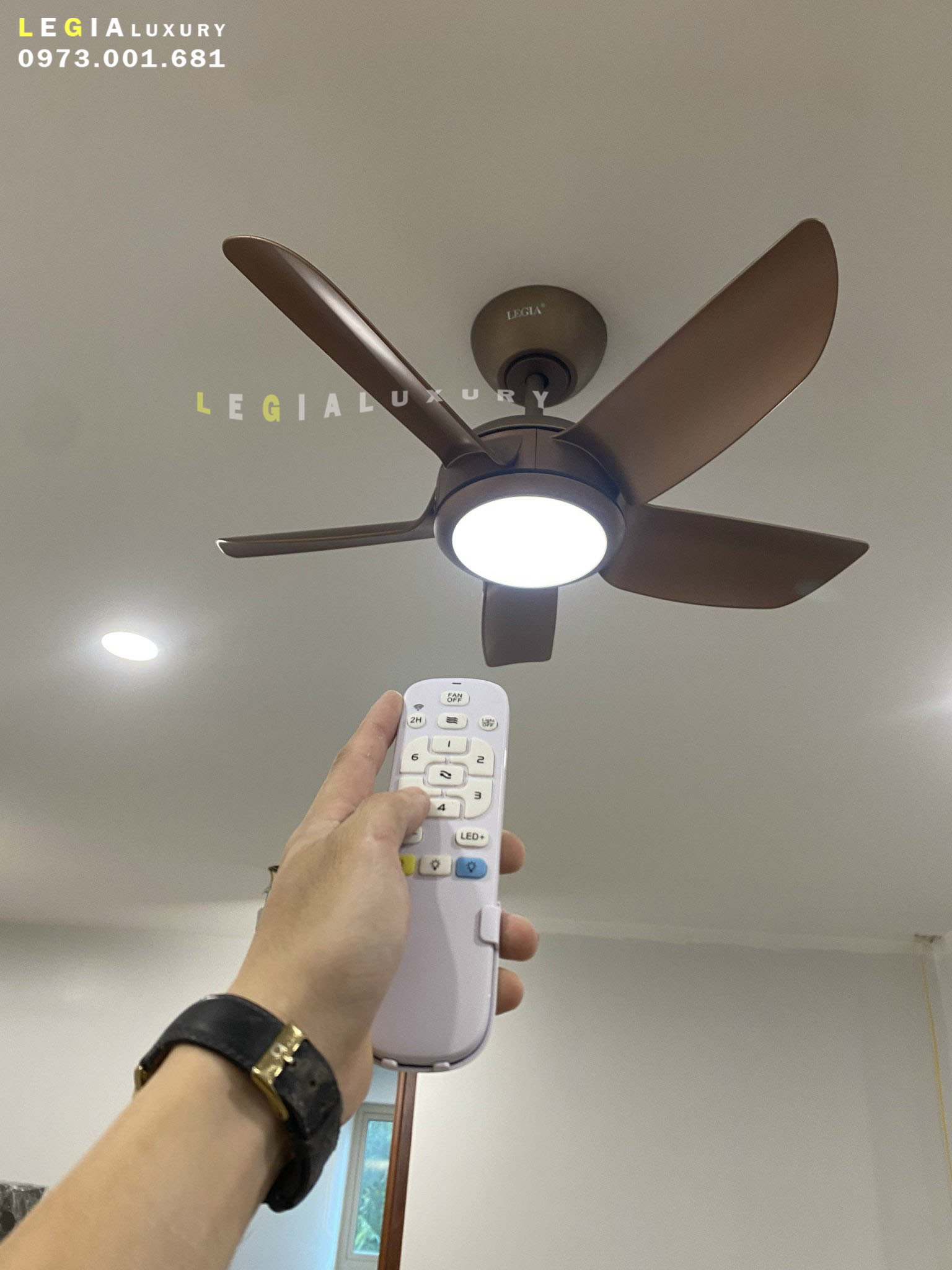 Quạt Trần Phòng Ngủ LGFAN969 | Quạt Trần Cho Bàn Ăn | Quạt trần cổ ngắn 2024 { Hàng Chính Hãng