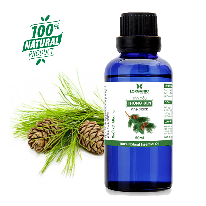 Tinh dầu gỗ thông đen Lorganic Pine black 50ml/ Hương thơm ấm nồng/ Tinh dầu thiên nhiên nguyên chất xông phòng/ Thư giãn tinh thần/ Thích hợp dùng với đèn xông và máy khuếch tán.