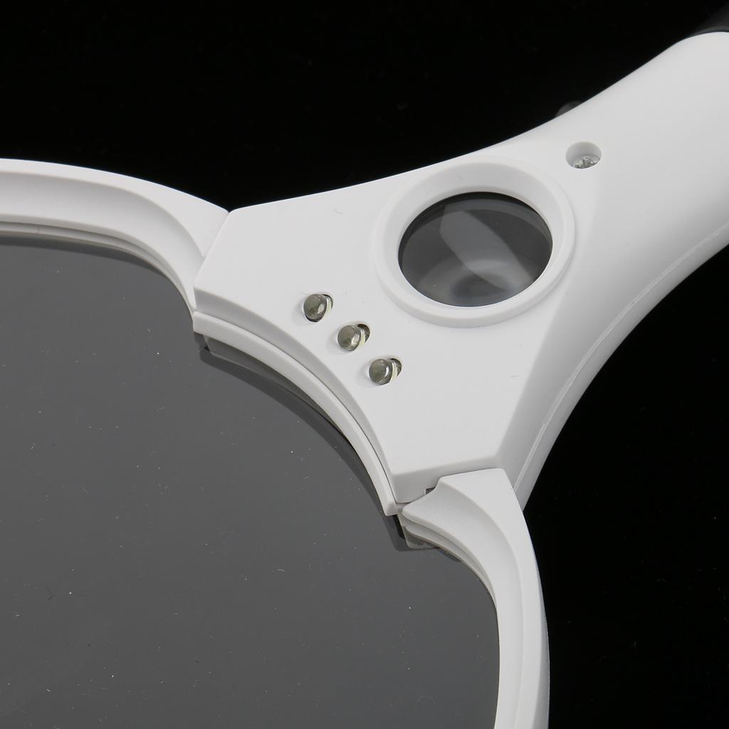 3 LED Light Handheld  Reading Magnifying Glass Lens Jewelry Loupe