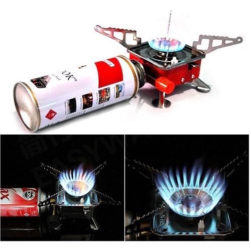 Bếp ga mini dã ngoại gấp gọn di động nhỏ cho du lịch gia đình và ngoài trời