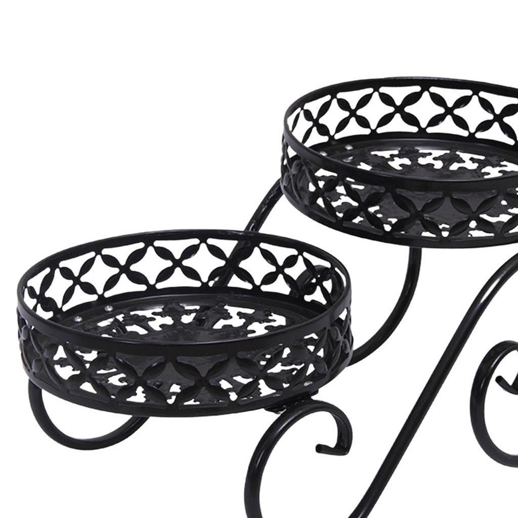 Decorative Iron Plant Stand Durable Flower Pot Stand for Patio Office Garden