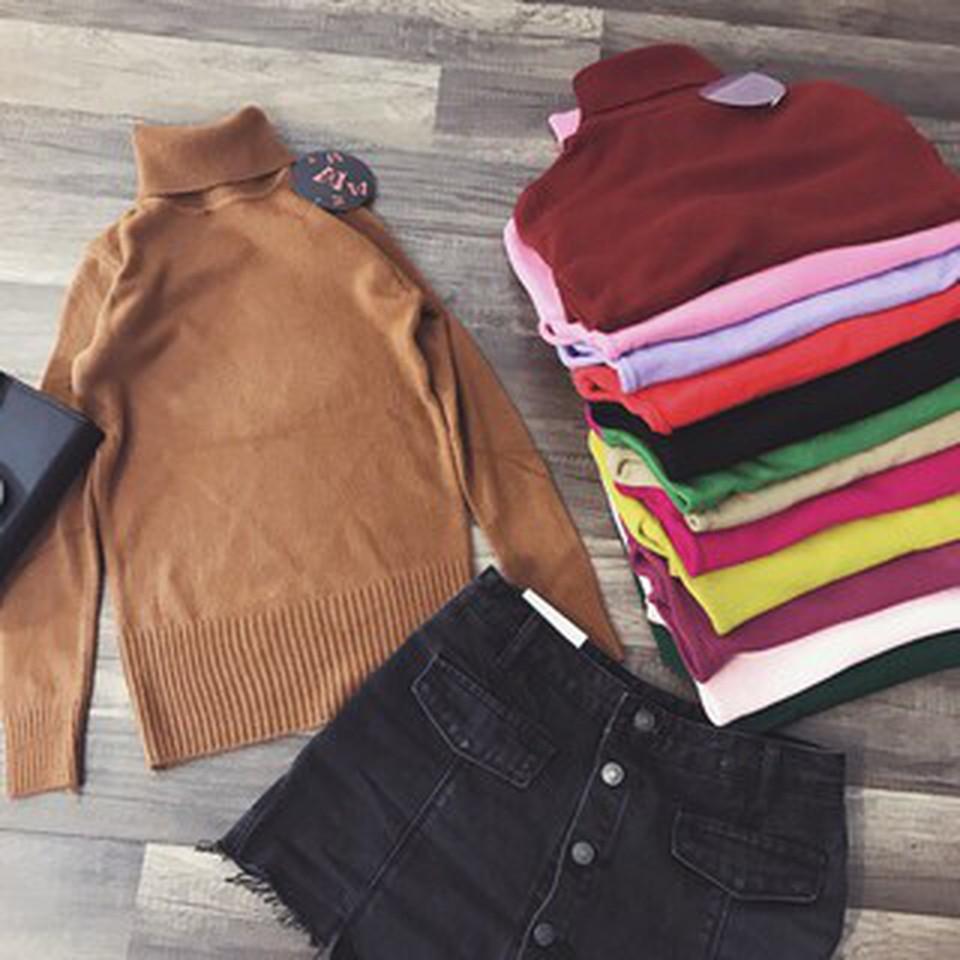 Áo Len Cao Cổ Chất Mềm Mịn Nữ Dmastore