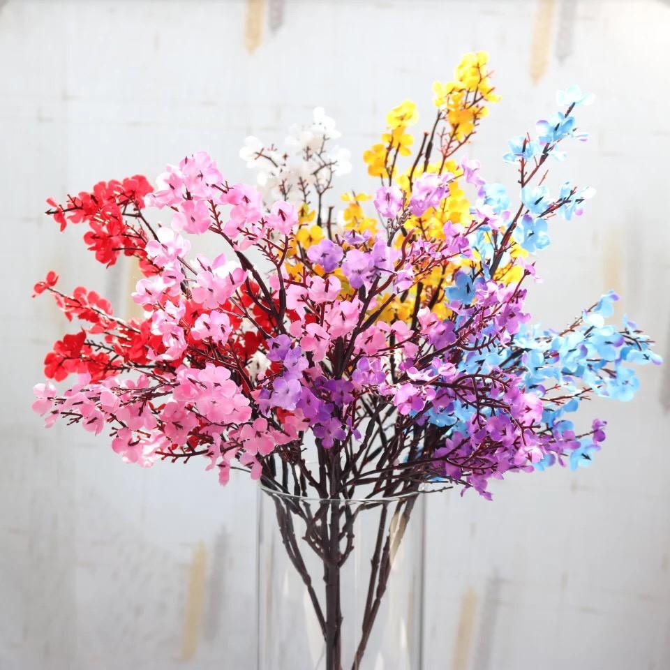 Hoa Giả - Cành Hoa Đào Rừng Tuyệt Đẹp Cành Cao 50cm Trang Trí Nhà Cửa HD-001