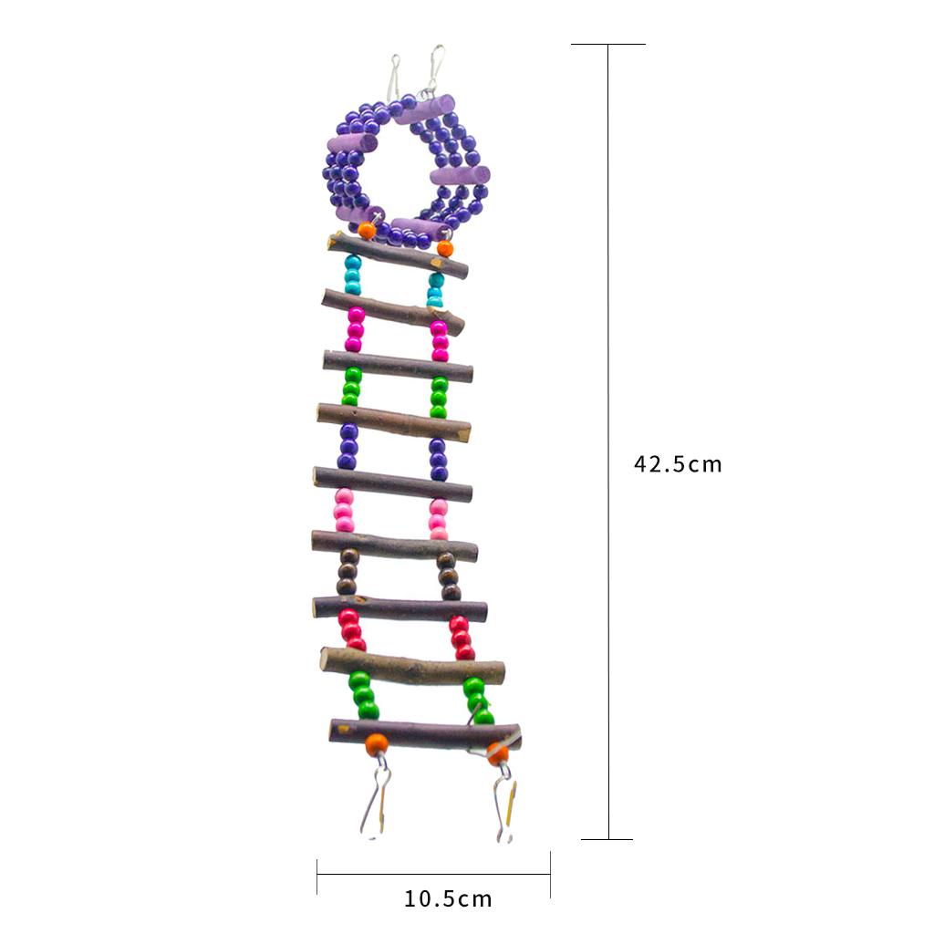 Bird Toys Parrot Swing Hanging Ladder Parakeet Cockatiel Lovebird Cage Toy