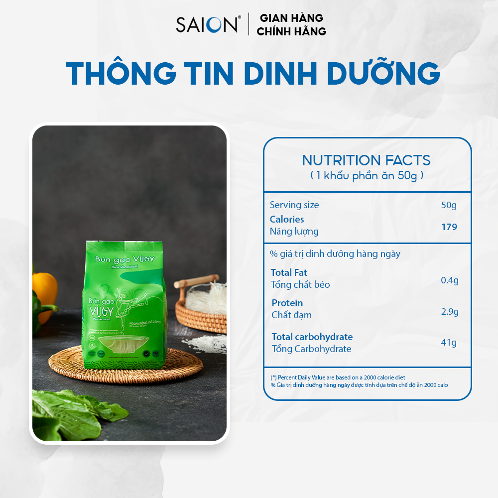 Bún gạo sạch VIJOY Tiện lợi Túi 200g