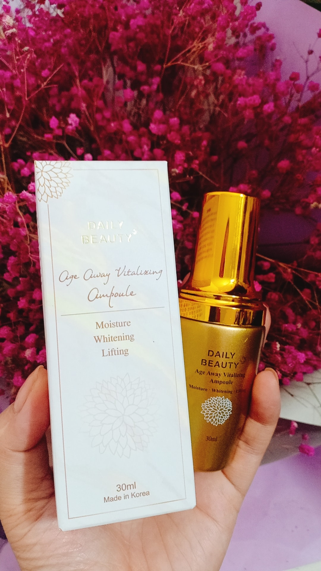 Combo 3 hộp Serum Daily Beauty Age Away Vitalizing Ampoule Đánh Thức Thanh Xuân sản phẩm nhập khẩu chính ngạch Hàn Quốc