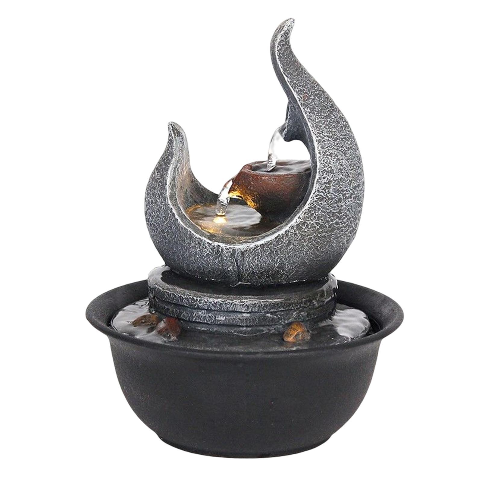 Desktop Water Fountain Waterfall Fountain Tabletop Fountain for Ornaments