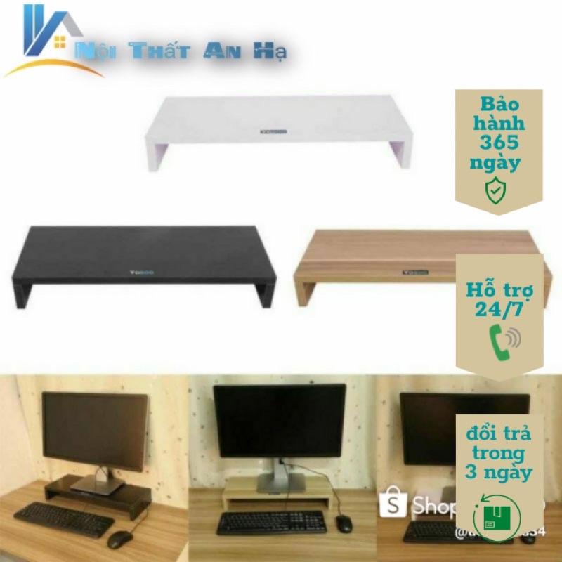 Hình ảnh Kệ gỗ nâng màn hình laptop và máy tính Nội thất An hạ dài 50x20x10cm đa n