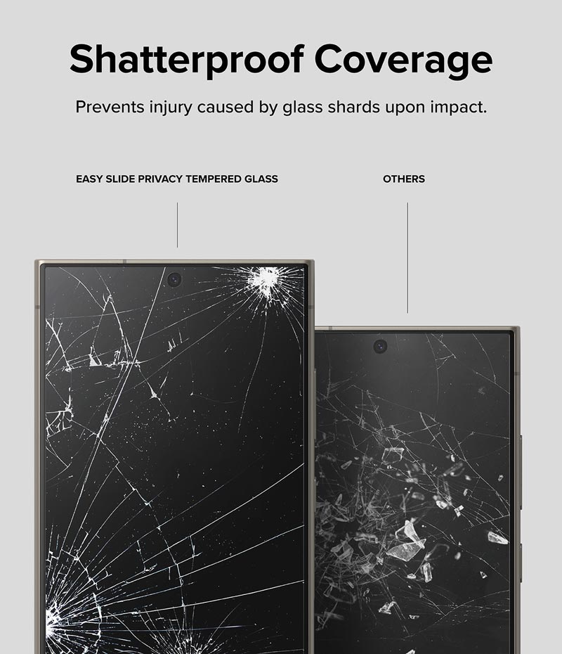 Bộ 2 Miếng Dán cường lực chống nhìn trộm kèm khung dán RINGKE Easy Slide Privacy Tempered Glass cho Samsung Galaxy S24 Ultra_ Hàng chính hãng
