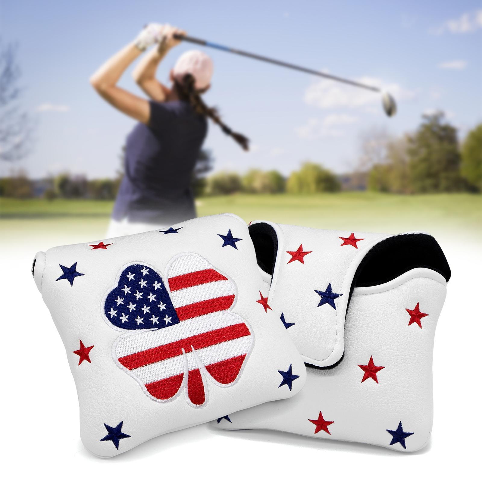 Golf Putter Mallet Head Cover Magnetic Closure Headcover Club Protector for Unisex