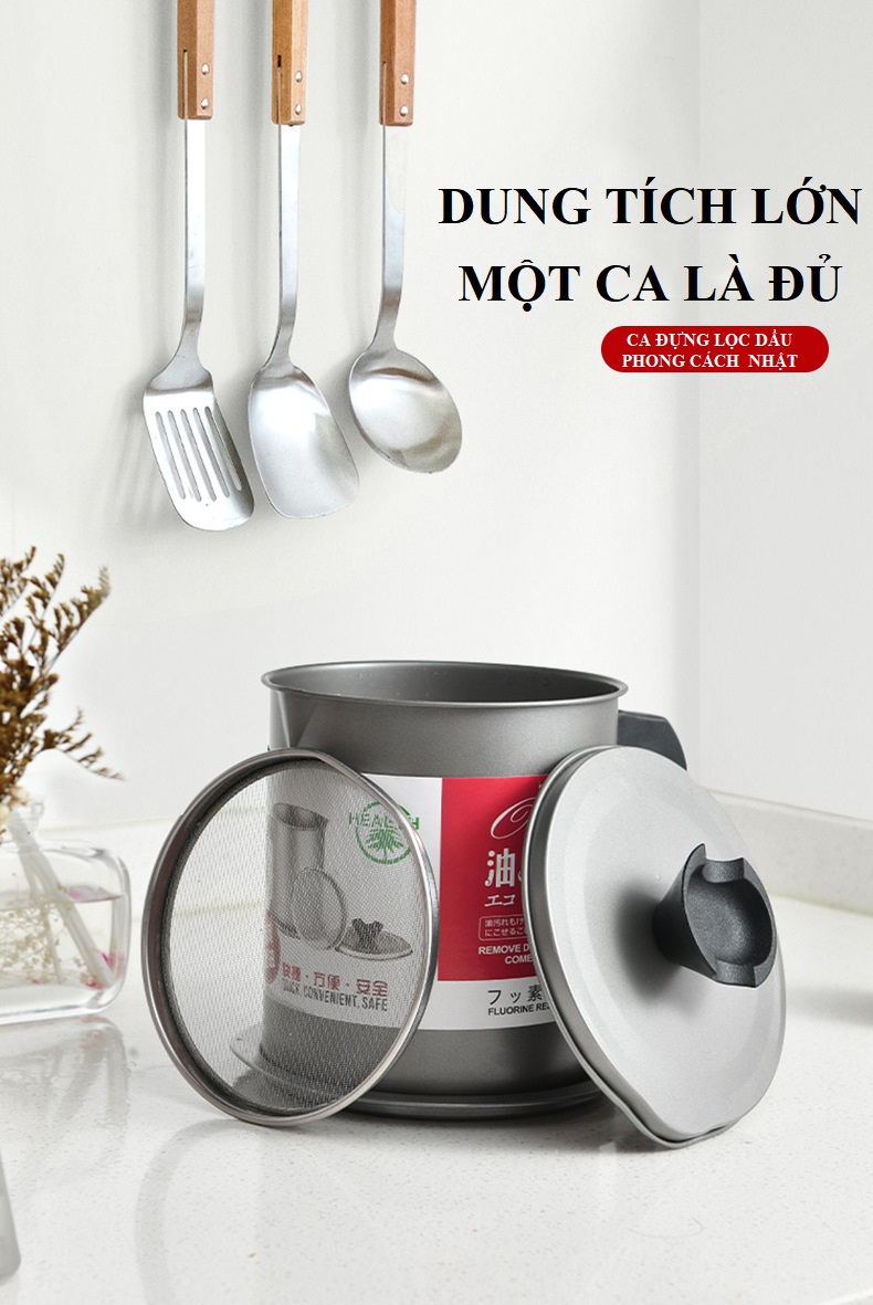 Nồi Lọc Dầu Dung Tích Lớn Lưới Thép Không Rỉ 304 Thế Hệ Mới Tiện Lợi