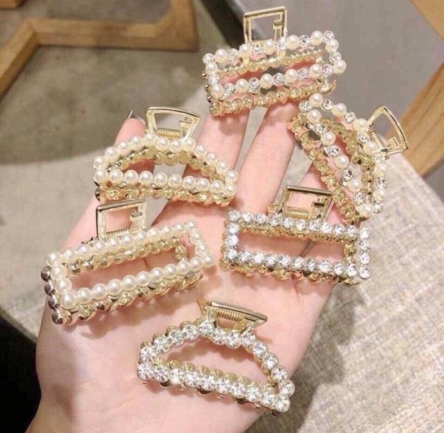 Set 3 kẹp càng cua đính hạt siêu hót