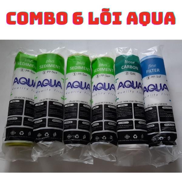 COMBO 6 LÕI LỌC AQUA CAO CẤP (GỒM 4 SỐ 1, 1 SỐ 2, 1 SỐ 3)