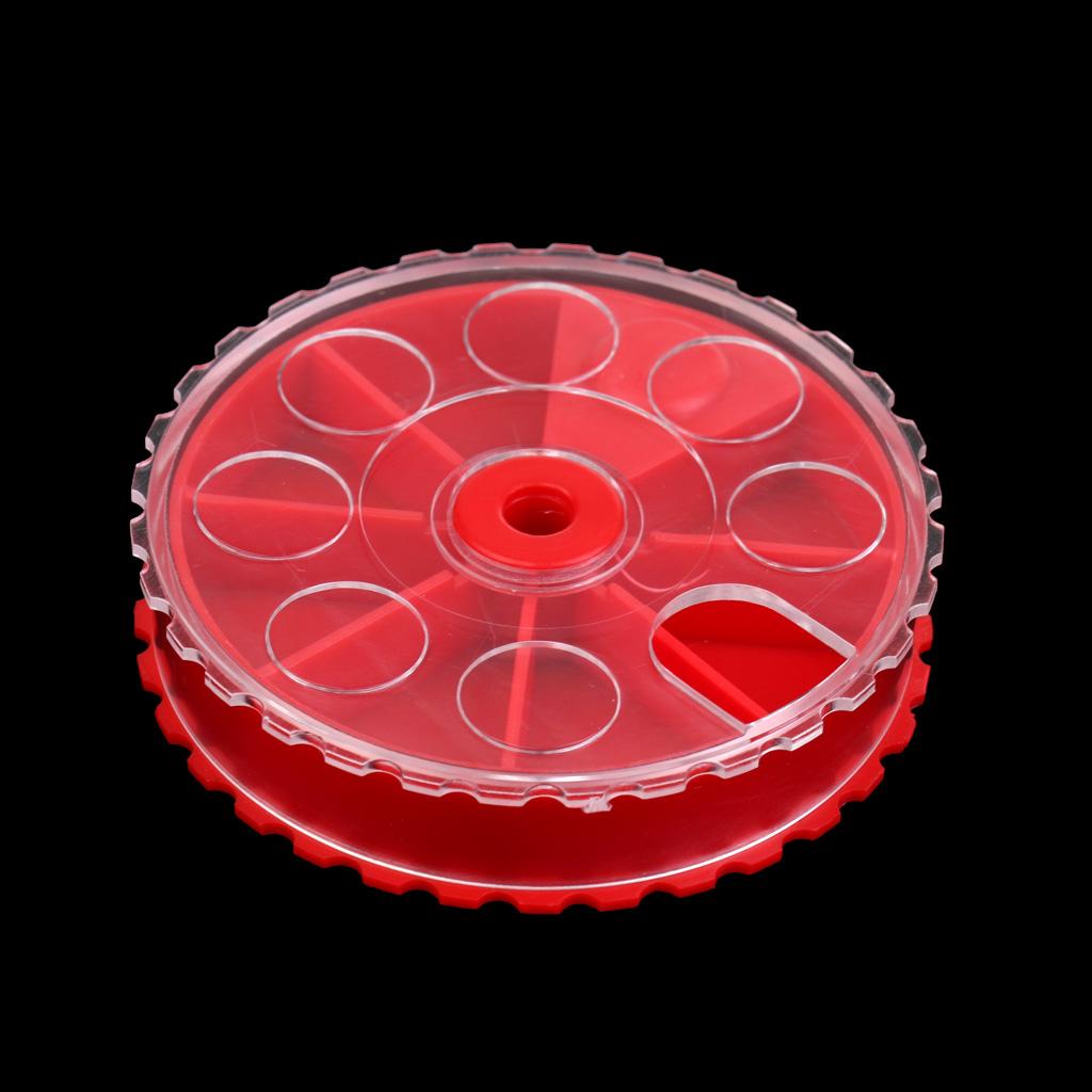 Plastic Fishing Sinker Weights Storage Portable Terminal Fishing Tackle Red