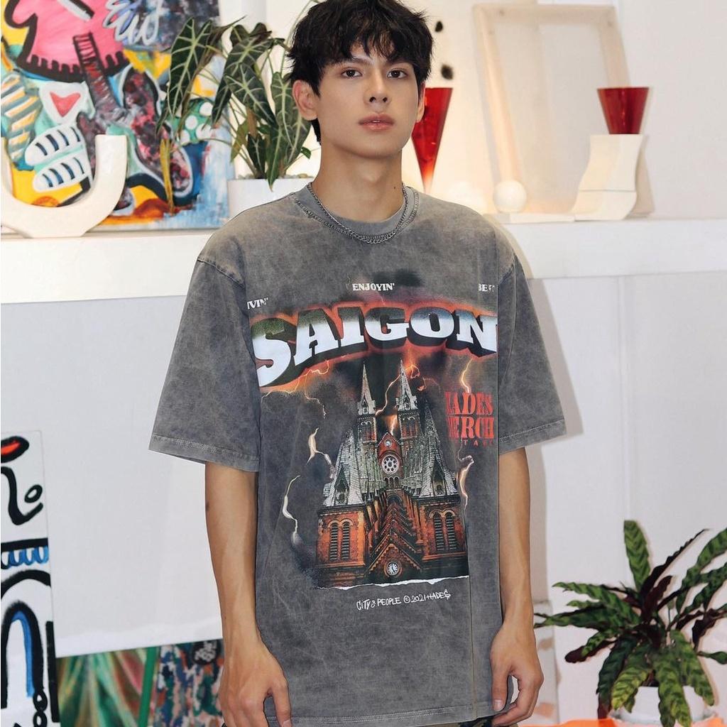 Áo Thun Local Brand Hades Loang Nhuộm Nam Nữ Tay Lỡ Oversize Unisex Full Mạc
