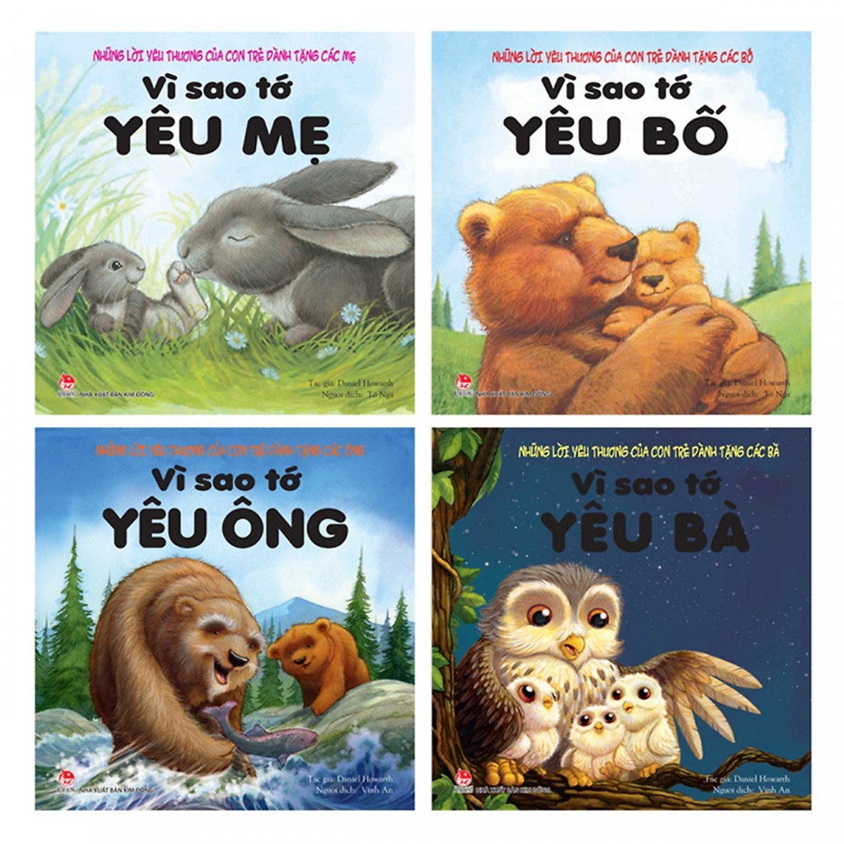 Bô Sách Vì Sao Tớ Yêu Ông - Bà - Bố - Mẹ (Tặng kèm sổ tay - Bộ 04 cuốn)