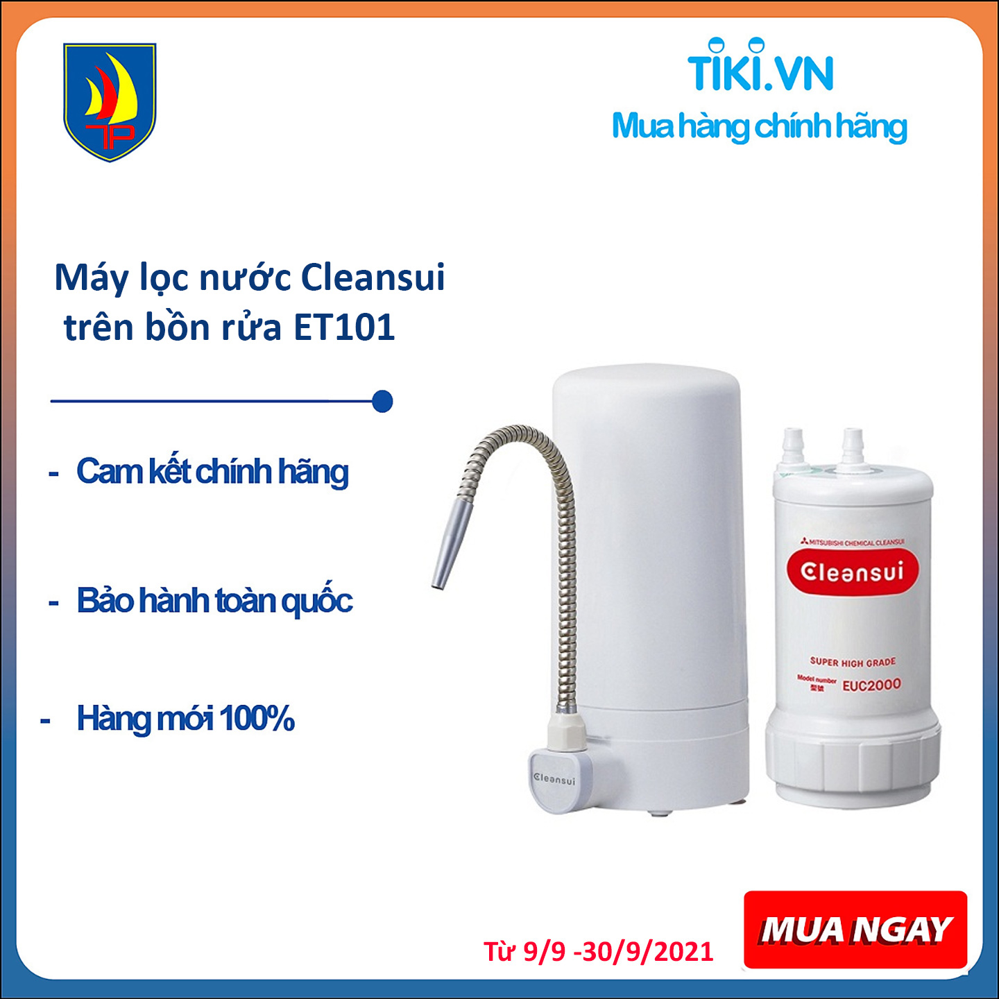 Máy lọc nước Cleansui trên bồn rửa ET101 - Hàng chính hãng