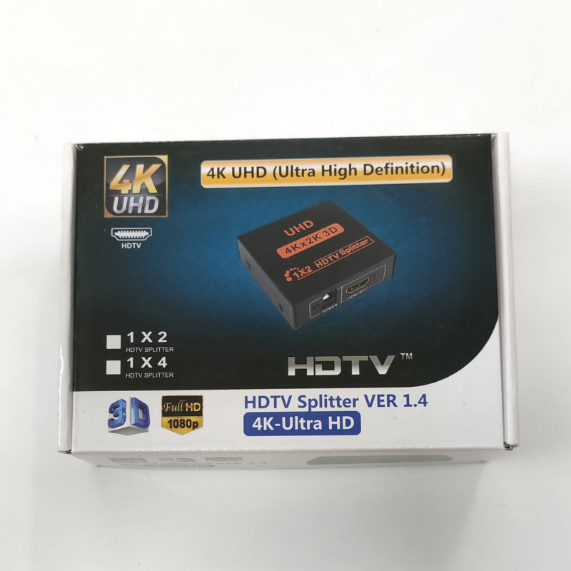 Bộ chia cổng HDMI từ 1 ra 4 HDTV Splitter hỗ trợ 2K/4K/3D (Đen)