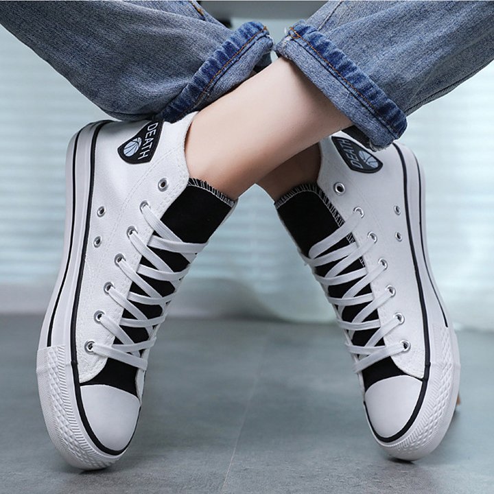 Giày nam, giày vải nam cổ cao, giày sneaker phong cách Hàn Quốc CV35