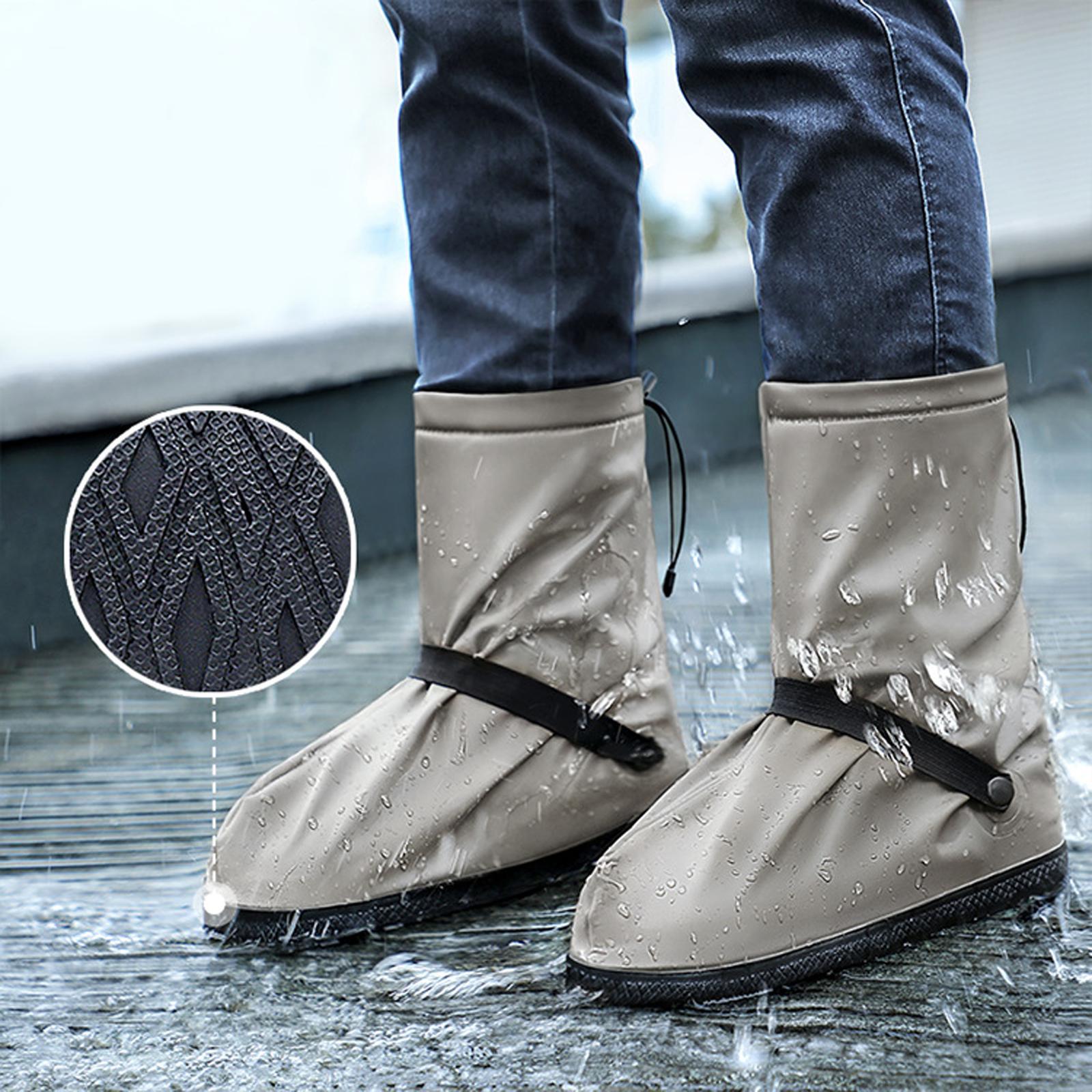 PVC Waterproof Rain Shoes Cover Overshoes Snow Protection for Adults Camping