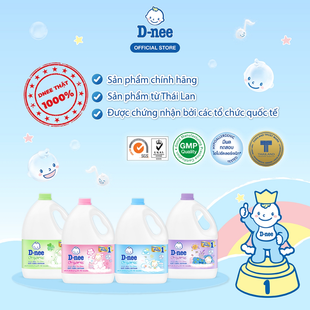 Dung Dịch Xả Quần Áo Cho Bé D-nee màu Tím - Tem phụ Công ty Đại Thịnh