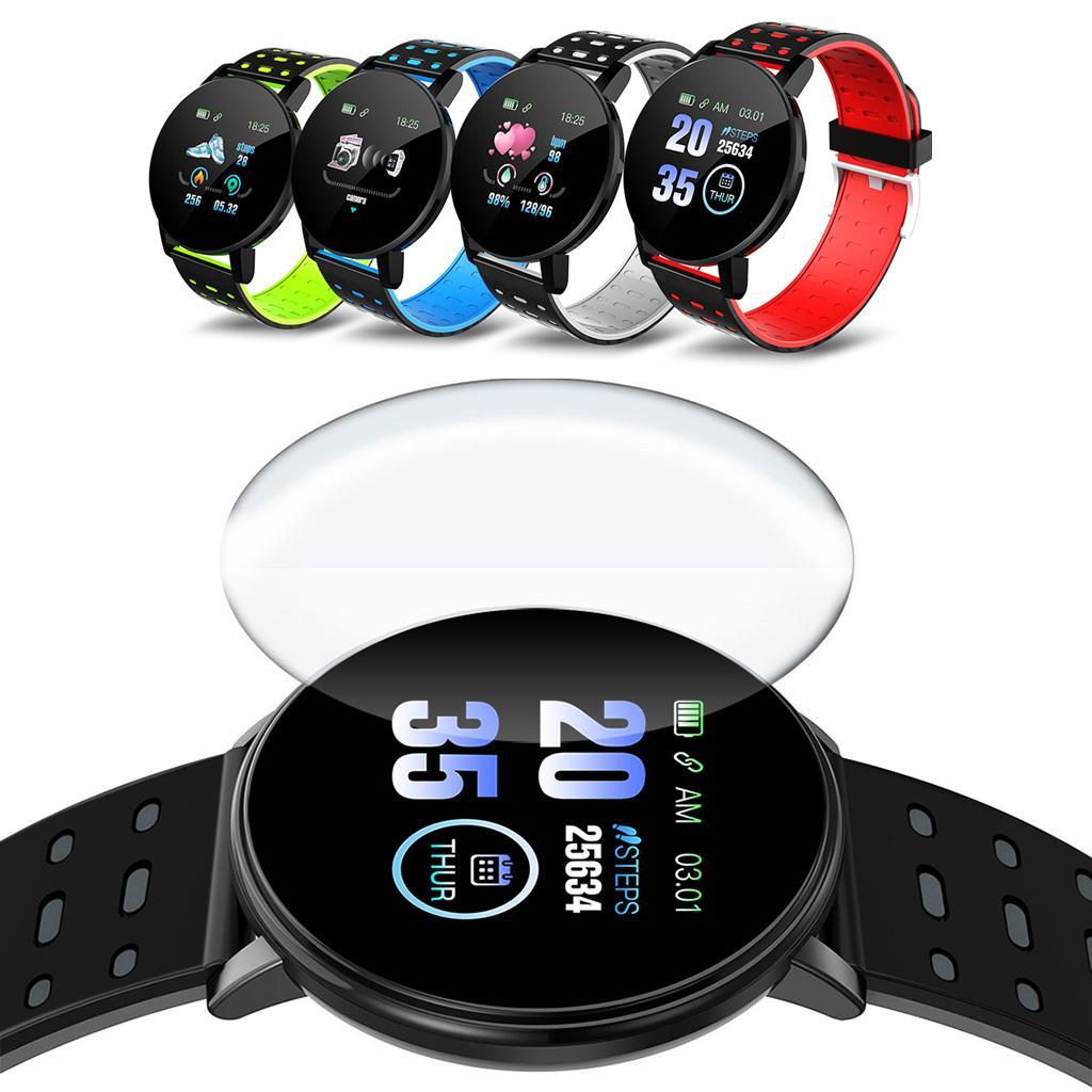 2Pcs 1.3'' Screen Smart Watch Bluetooth Bracelet Watch Fitness Tracker